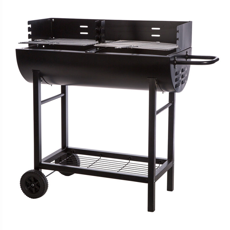 Kingfisher Barbecue OUTBBQ Half Barrel Steel BBQ - Premium Charcoal Barbecues from Bonnington Plastics - Just $106.99! Shop now at W Hurst & Son (IW) Ltd