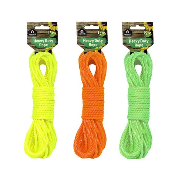 Shedmates GSROPE Polypropylene Heavy Duty Rope 15Mtr - Various Colours - Premium Ropes & Hardware Cable from Shedmates - Just $1.99! Shop now at W Hurst & Son (IW) Ltd