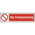 Centurion 5055 No Trespassing Sign - 200 x 50 - Premium Signs / Numbers from Centurion - Just $3.19! Shop now at W Hurst & Son (IW) Ltd