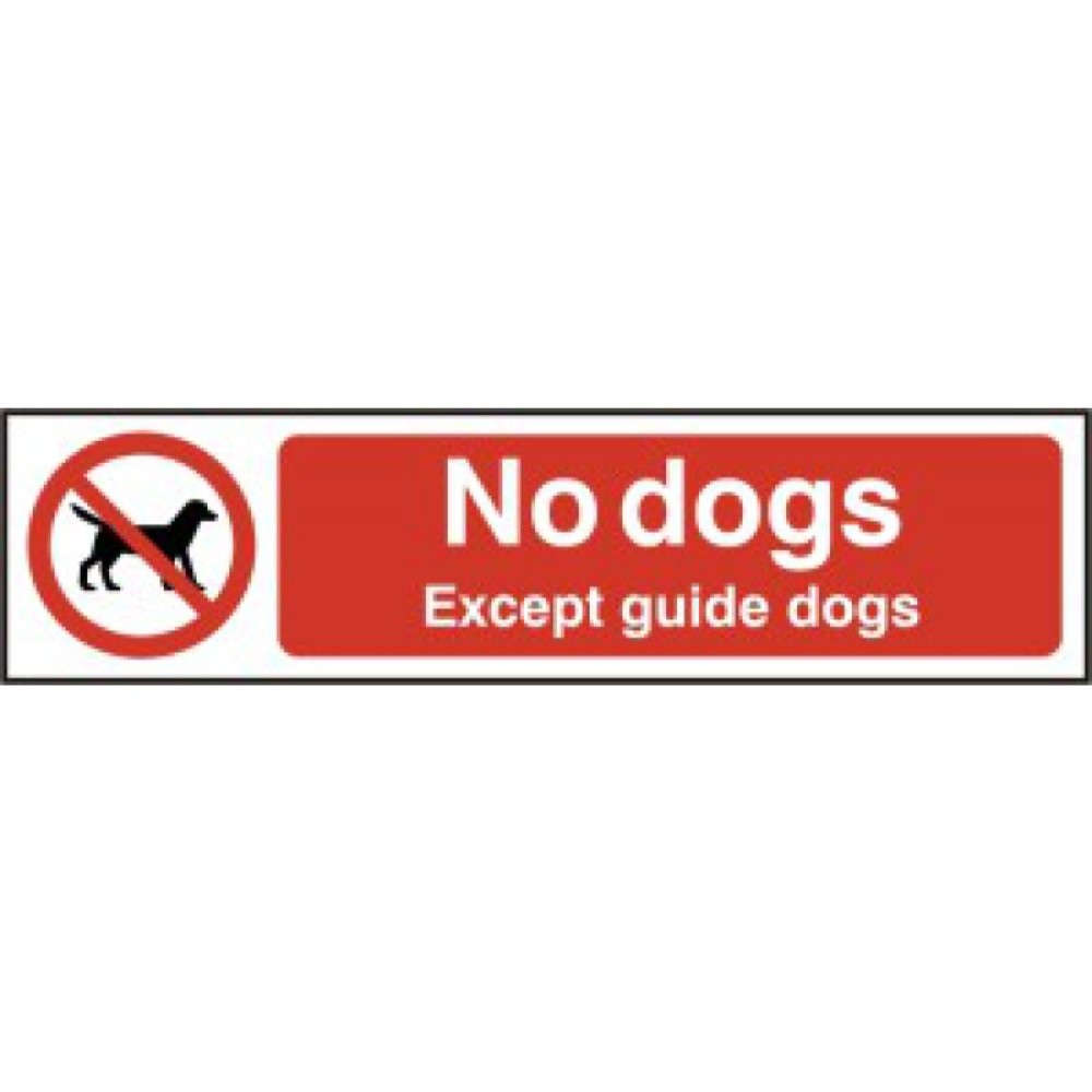 Centurion 5057 No Dogs Except Guide Dogs Sign - 200 x 50 - Premium Signs / Numbers from Centurion - Just $3.19! Shop now at W Hurst & Son (IW) Ltd