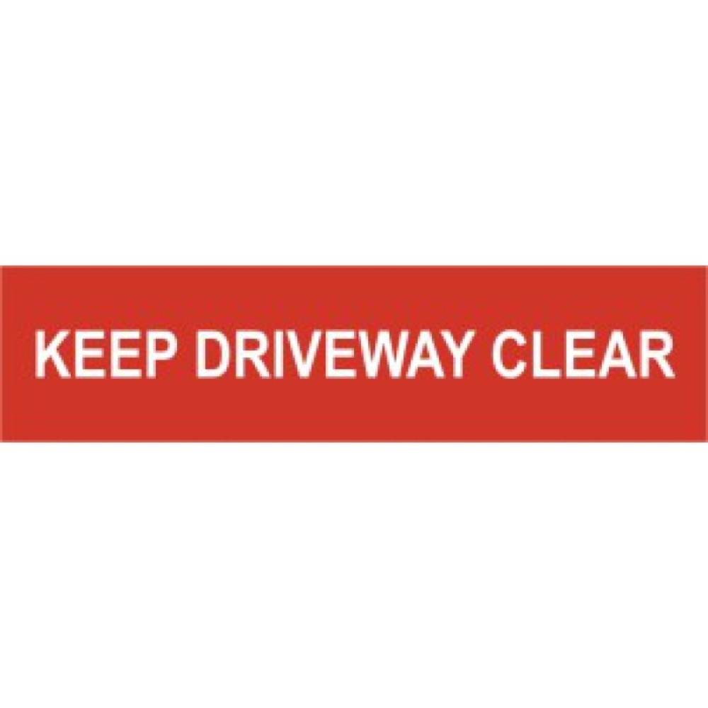 Centurion 5252 Keep Driveway Clear Sign - 200 x 50 - Premium Signs / Numbers from Centurion - Just $3.19! Shop now at W Hurst & Son (IW) Ltd