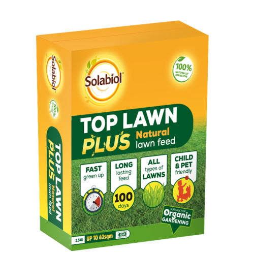 Solabiol 555299UKa Top Lawn Plus Natural Lasting Feed 2.5kg - Premium Lawn Feed / Weed from SBM Life Science Ltd - Just $5.99! Shop now at W Hurst & Son (IW) Ltd