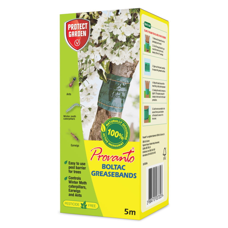 Protect Garden 86600937 Provanto Boltac Greasebands 5Mtrs - Premium Insect from SMB Life Science Ltd - Just $8.75! Shop now at W Hurst & Son (IW) Ltd