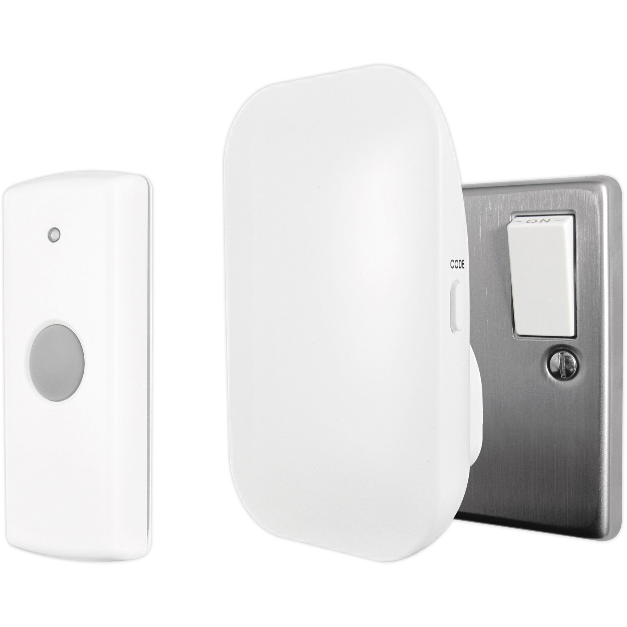 Uni-Com 66347 Plug-in Door Chime with Bell Push – White - Premium Door Bells from Uni-Com - Just $16.5! Shop now at W Hurst & Son (IW) Ltd
