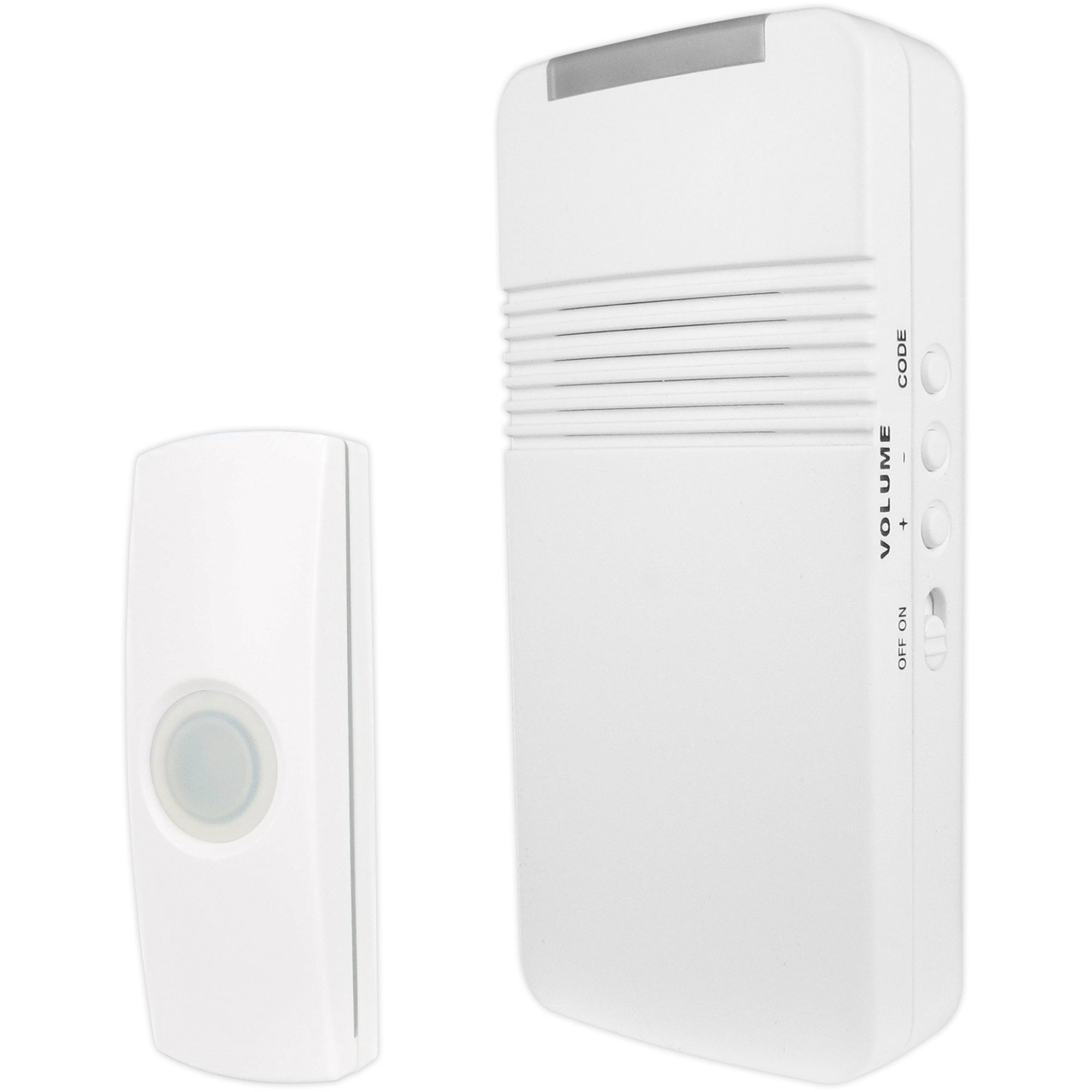Uni-Com 66361 Rechargeable Portable Door Chime with Bell Push – White - Premium Door Bells from Uni-Com - Just $16.50! Shop now at W Hurst & Son (IW) Ltd