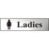 Centurion 6002C Ladies Chrome Sign - 200 x 50 - Premium Signs / Numbers from Centurion - Just $3.4! Shop now at W Hurst & Son (IW) Ltd