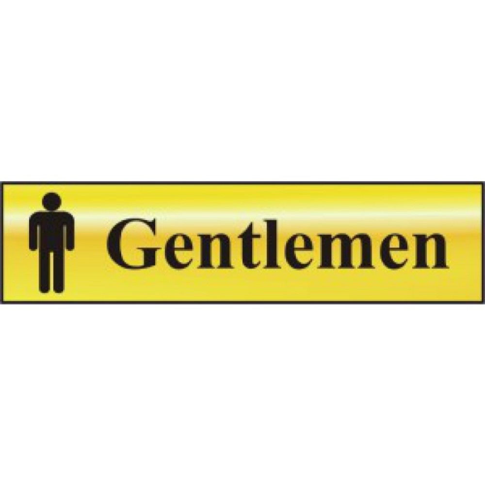 Centurion 6003 Gentlemen Gold Sign - 200 x 50 - Premium Signs / Numbers from Centurion - Just $3.4! Shop now at W Hurst & Son (IW) Ltd