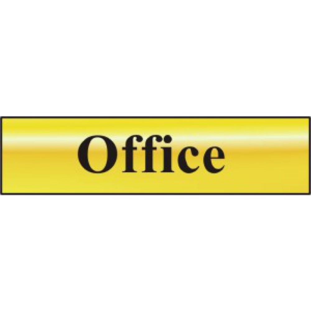 Centurion 6010 Office Gold Sign - 200 x 50 - Premium Signs / Numbers from Centurion - Just $3.4! Shop now at W Hurst & Son (IW) Ltd