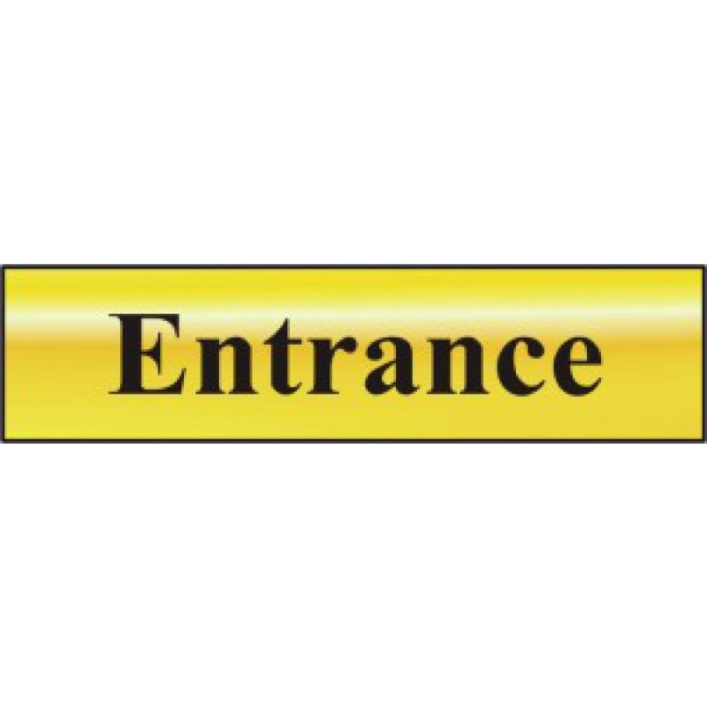 Centurion 6024 Entrance Gold Sign - 200 x 50 - Premium Signs / Numbers from Centurion - Just $3.4! Shop now at W Hurst & Son (IW) Ltd