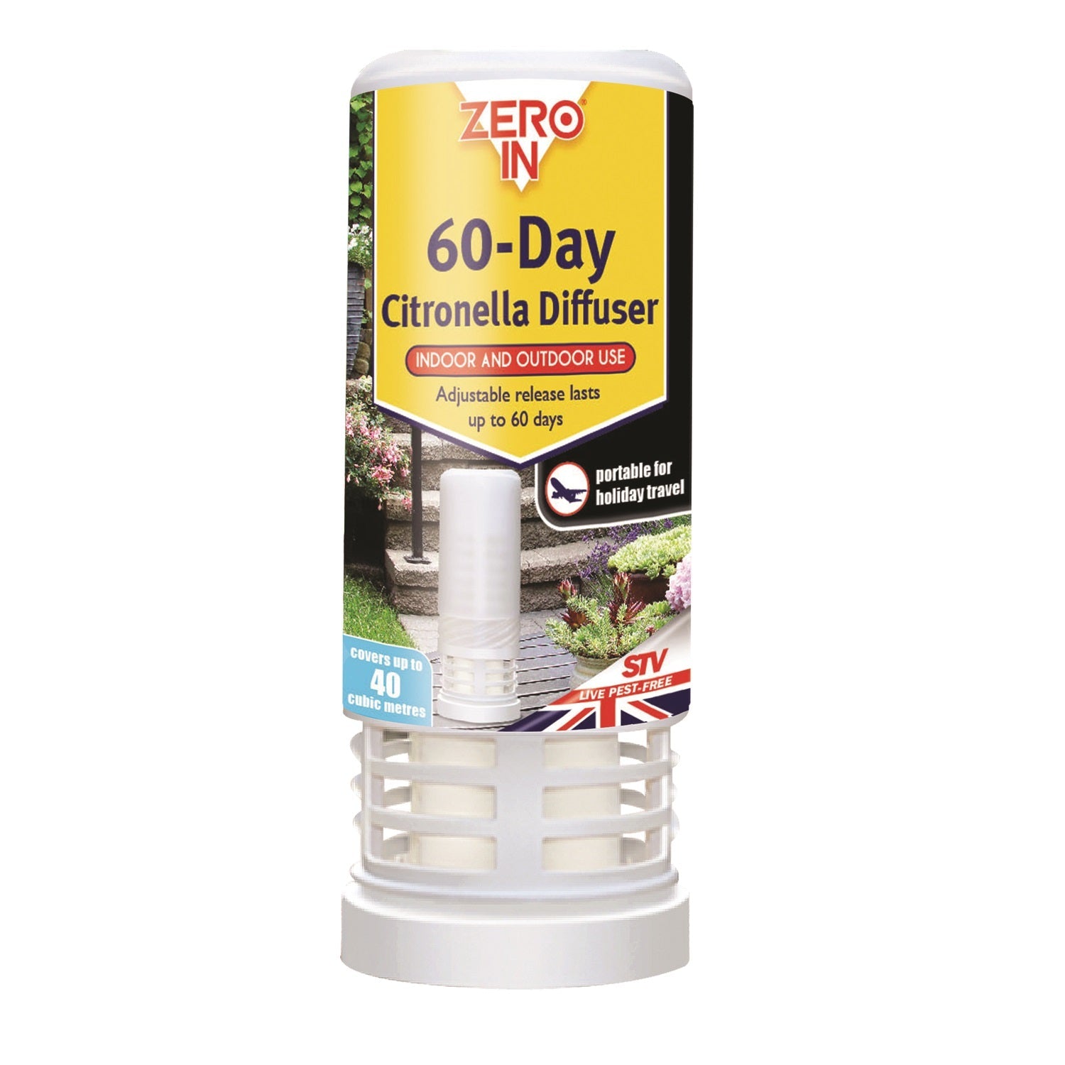 Zero In ZER885 60-Day Citronella Diffuser - Premium Insect from STV - Just $4.49! Shop now at W Hurst & Son (IW) Ltd