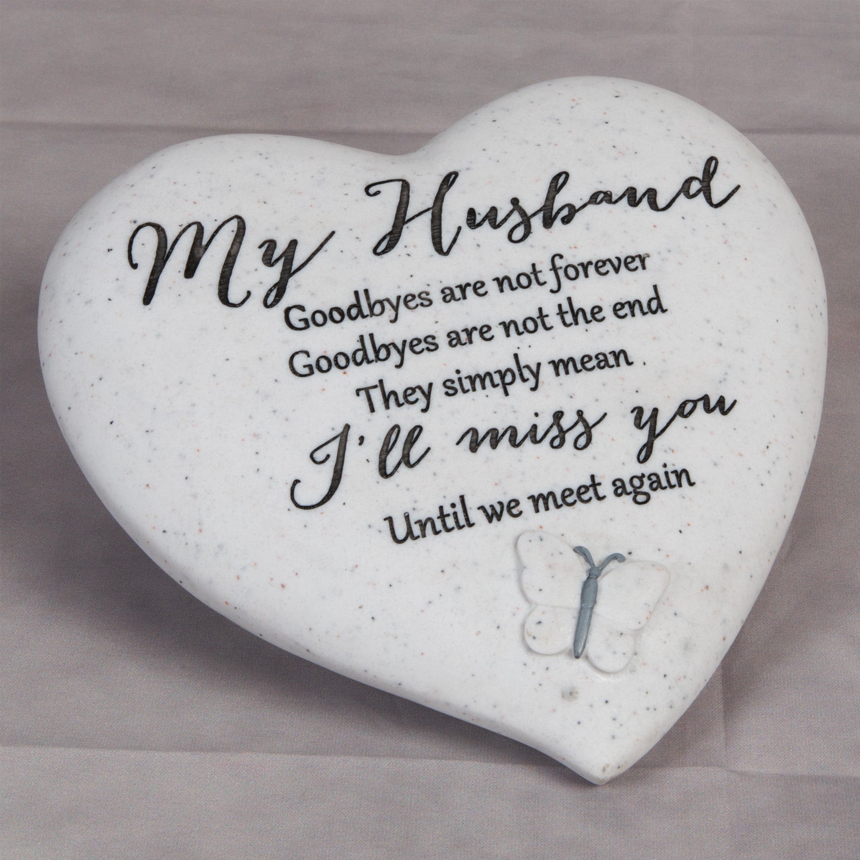 Widdop 62581 Memorial Heart Shaped Plaque - My Husband - Premium Memorial Giftware from Widdop Bingham - Just $12.95! Shop now at W Hurst & Son (IW) Ltd