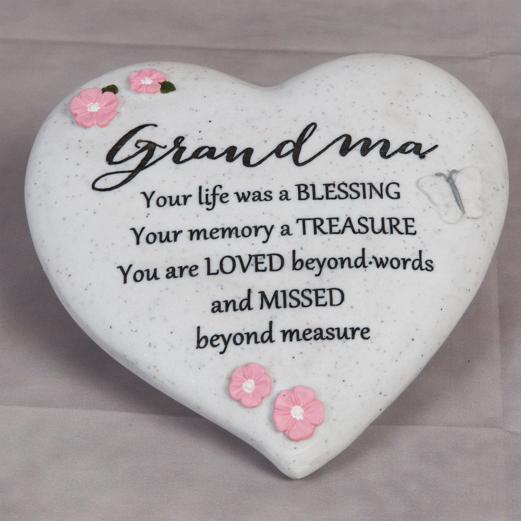 Widdop 62584 Memorial Heart Shaped Plaque - Grandma - Premium Memorial Giftware from Widdop Bingham - Just $12.95! Shop now at W Hurst & Son (IW) Ltd