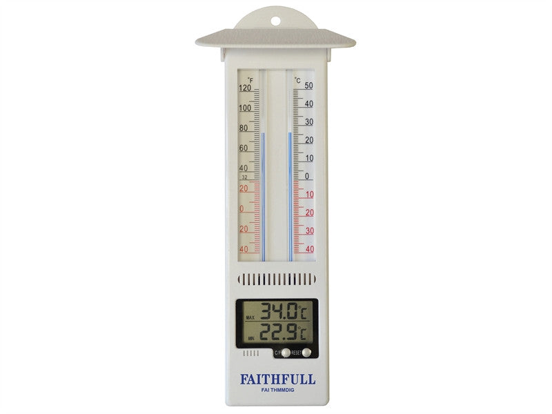 Faithfull FAITHMMDIG Thermometer Digital Max-Min - Premium Thermometers from Faithfull - Just $19.75! Shop now at W Hurst & Son (IW) Ltd
