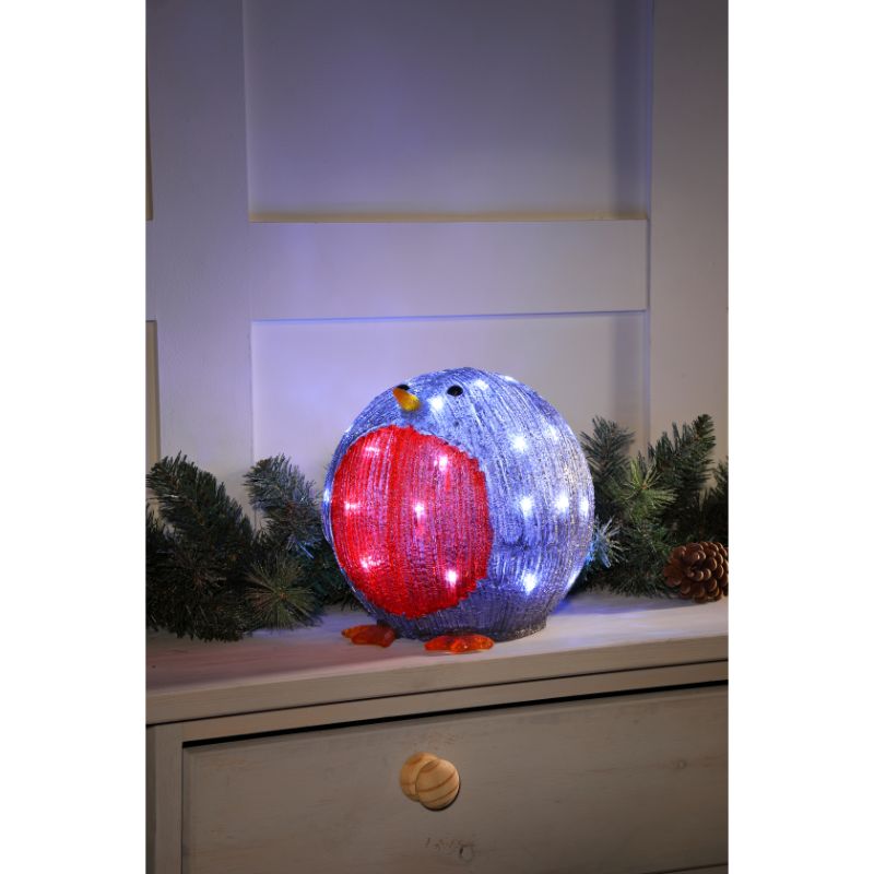 Noma 6920313 Acrylic Fat Robin Figure - Premium Light Up Decorations from Noma - Just $38.5! Shop now at W Hurst & Son (IW) Ltd