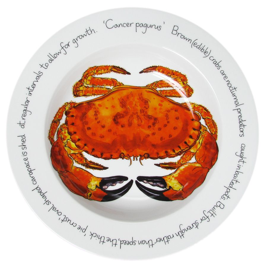Richard Bramble RBC30D Crab 30cm Deep Rimmed Bowl - Premium Bowls / Dishes from Richard Bramble - Just $44.95! Shop now at W Hurst & Son (IW) Ltd