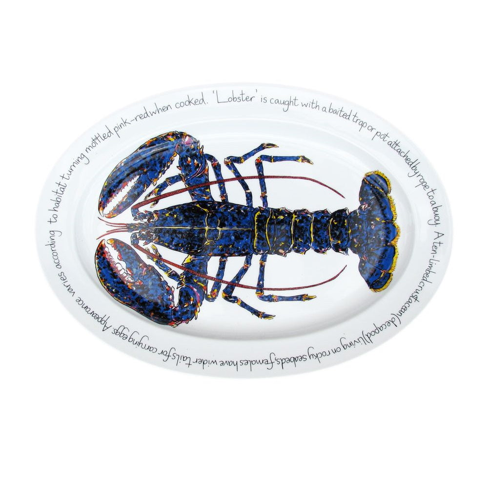 Richard Bramble RBBL39 Blue Lobster 39cm (15.4") Oval Plate - Premium Saucers / Plates etc. from Richard Bramble - Just $74.95! Shop now at W Hurst & Son (IW) Ltd