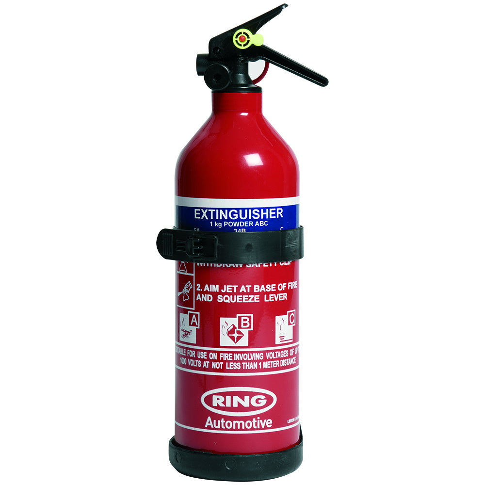 Ring RCT1740 1Kg Dry Powder ABC Fire Extinguisher Fire Extinguisher Ring Brand_Ring Collections_Smoke & CO Detectors Fire Extinguishers Google Product Home Housewares Product Type_Fire Extinguisher Ring Smoke & CO Detectors