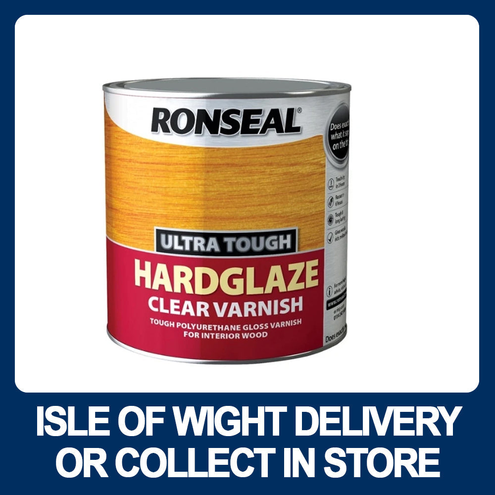 Ronseal Ultra Tough Hardglaze Internal Clear Gloss Varnish - Premium Varnish Clear Gloss from W Hurst & Son (IW) Ltd - Just $9.50! Shop now at W Hurst & Son (IW) Ltd
