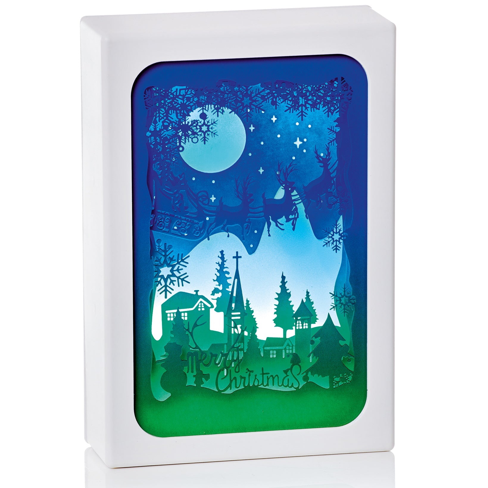 Premier LB192156 B/O Paper Diorama Moonlight Scene 16cm - Various Colours - Premium Light Up Decorations from Premier Decorations - Just $5.99! Shop now at W Hurst & Son (IW) Ltd
