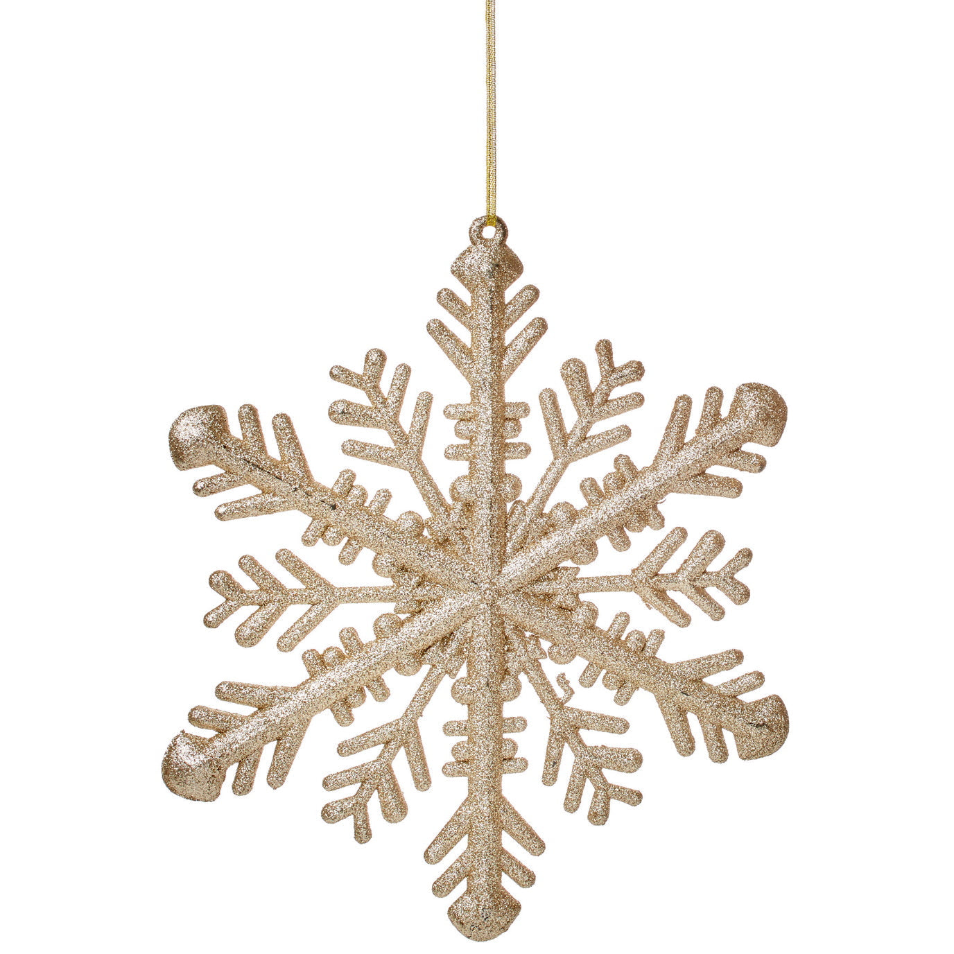 Premier AC195471CG Glitter Snowflake 30cm - Champagne / Gold Christmas Decorations Premier Decorations All Things Christmas Brand_Premier Decorations Christmas Products CHRISTMAS SALE Collections_All Things Christmas Decor & Giftware Google Product Home Premier Decorations Product Type_Christmas Decorations Xmas