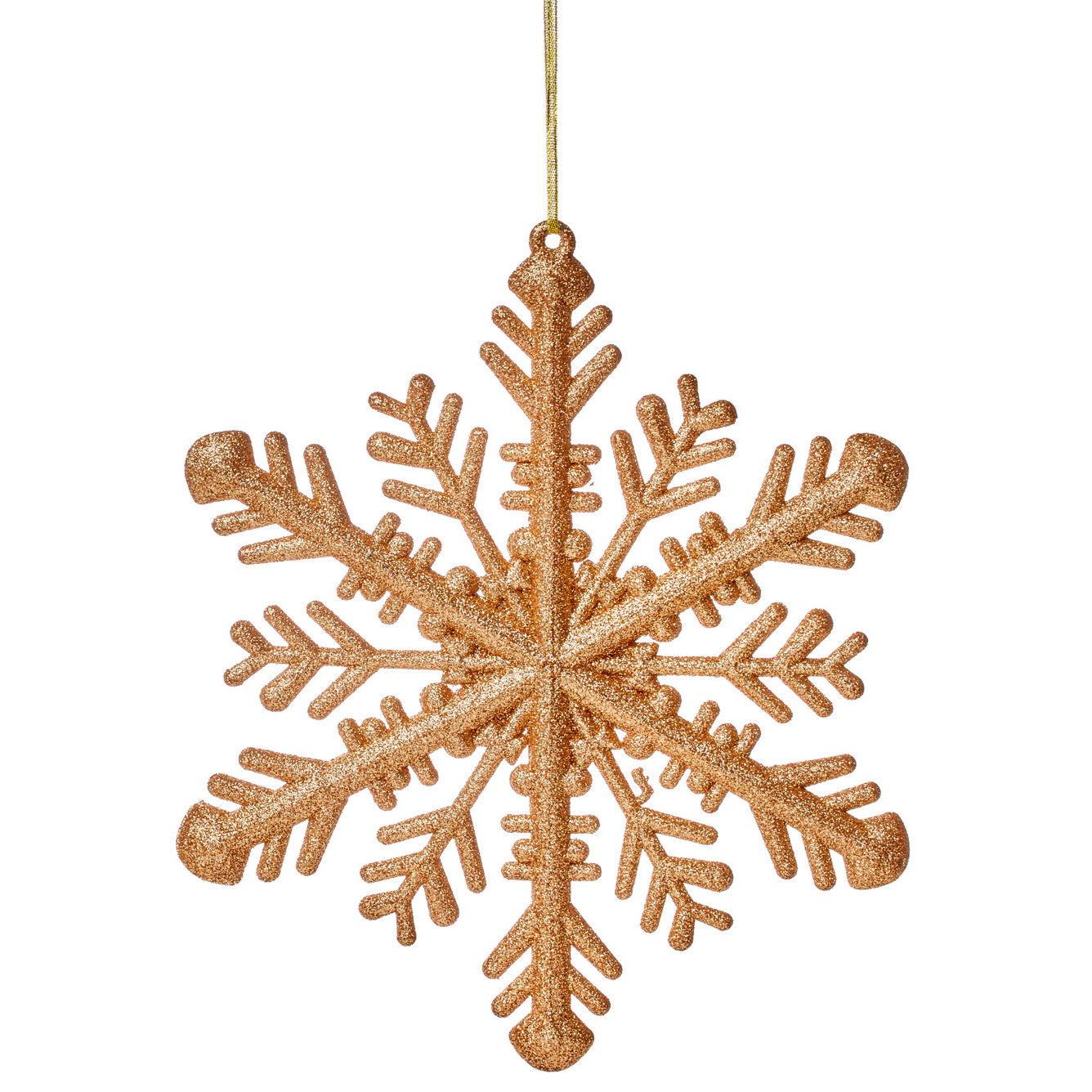 Premier AC195471CG Glitter Snowflake 30cm - Champagne / Gold - Premium Christmas Decorations from Premier Decorations - Just $2.7! Shop now at W Hurst & Son (IW) Ltd