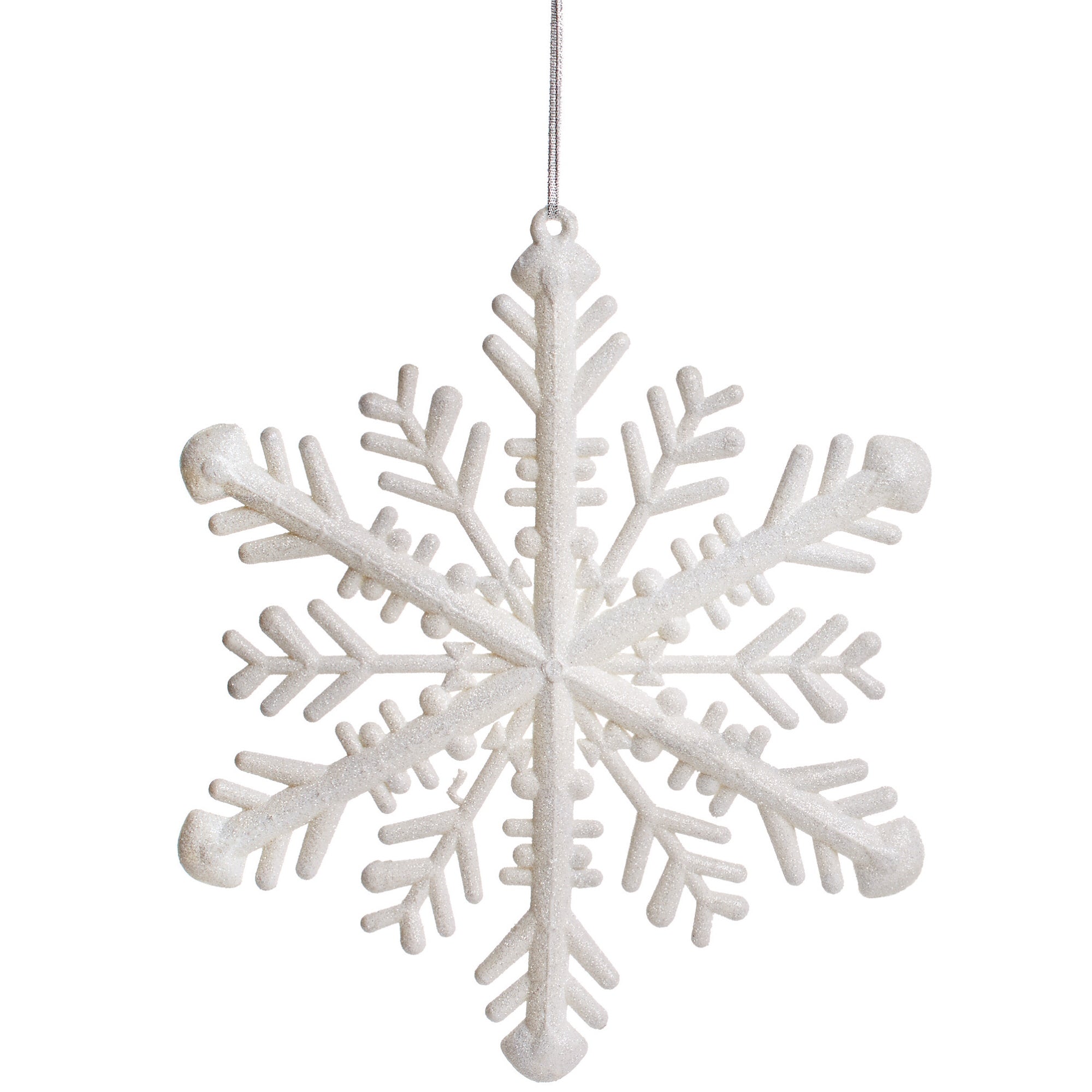 Premier AC195471SW Glitter Snowflake 30cm - Silver / White - Premium Christmas Decorations from Premier Decorations - Just $2.7! Shop now at W Hurst & Son (IW) Ltd
