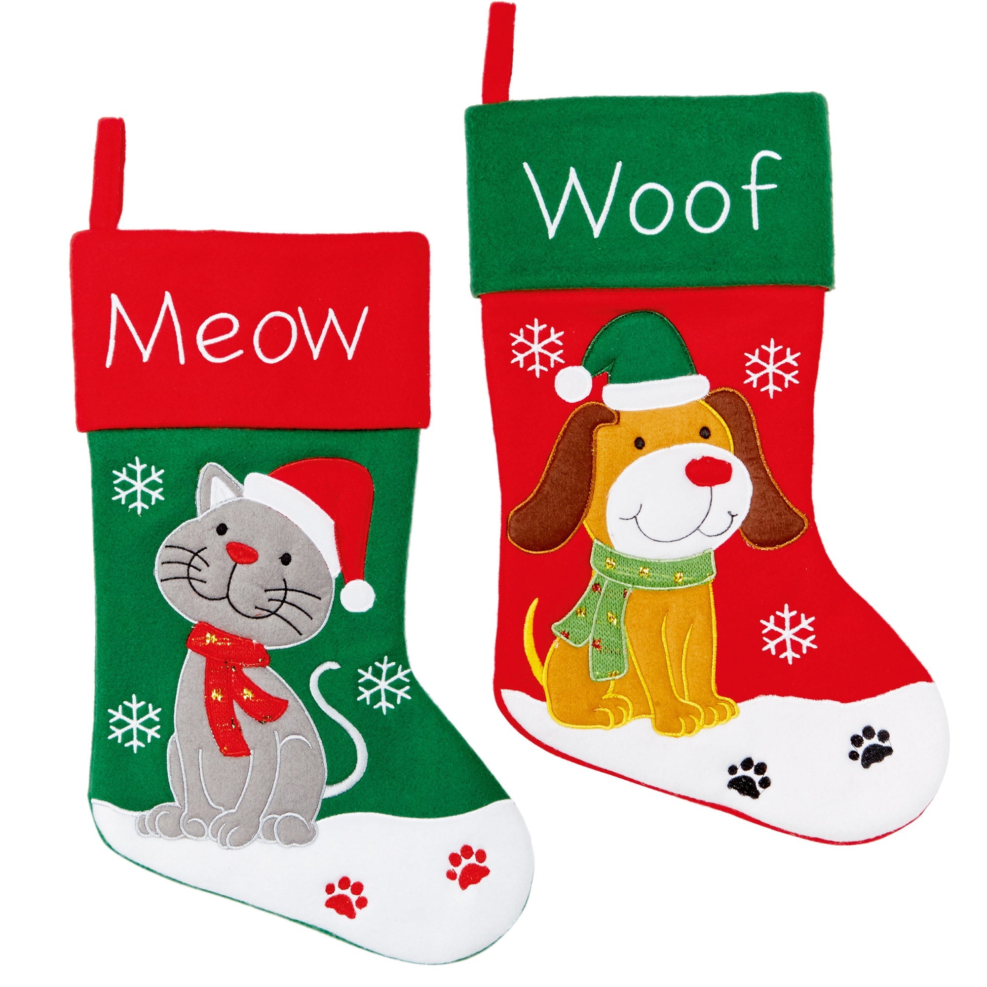 Premier PL185467 Christmas Stocking 45cm - Cat or Dog - Premium Stockings / Sacks from Premier Decorations - Just $5.99! Shop now at W Hurst & Son (IW) Ltd