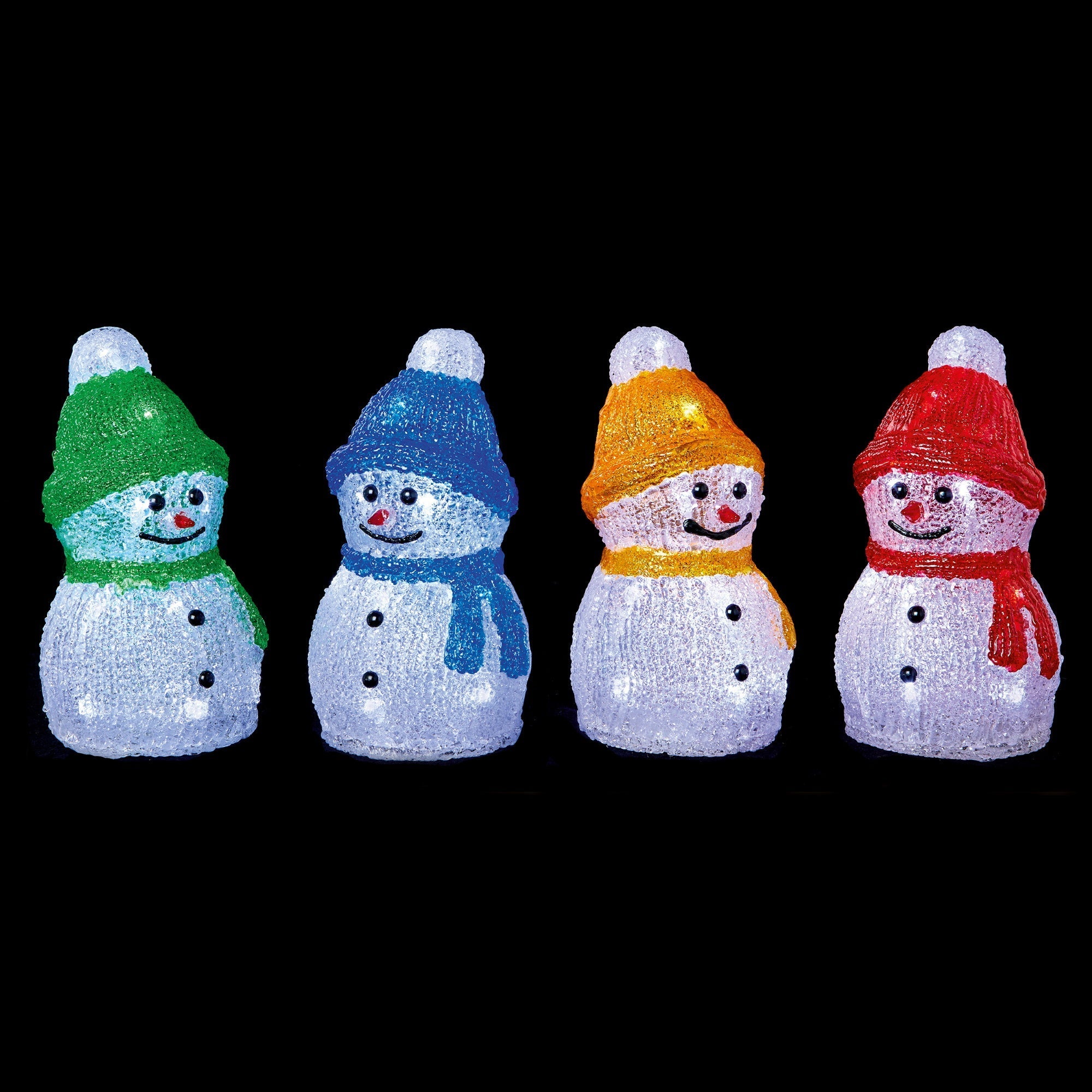 Premier LB201178P B/O Acrylic Snowman 23cm - Various Colours - Premium Light Up Decorations from Premier Decorations - Just $16.99! Shop now at W Hurst & Son (IW) Ltd