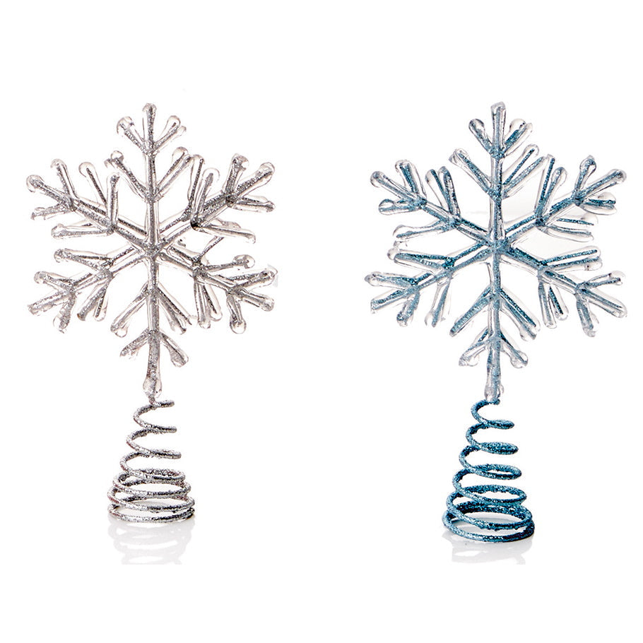 Accents AC176471 Snowflake Tree Topper 18cm - Various Colours - Premium Christmas Decorations from Accents - Just $5.95! Shop now at W Hurst & Son (IW) Ltd