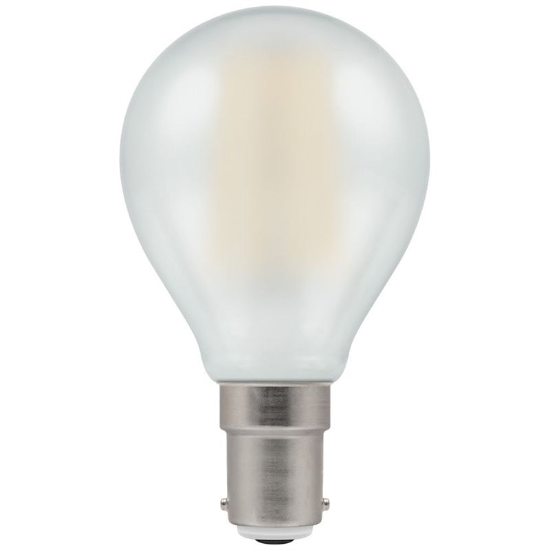 Crompton SBC LED Filament Round 5 Watt Warm White Pearl - Premium B from CROMPTON - Just $4.19! Shop now at W Hurst & Son (IW) Ltd