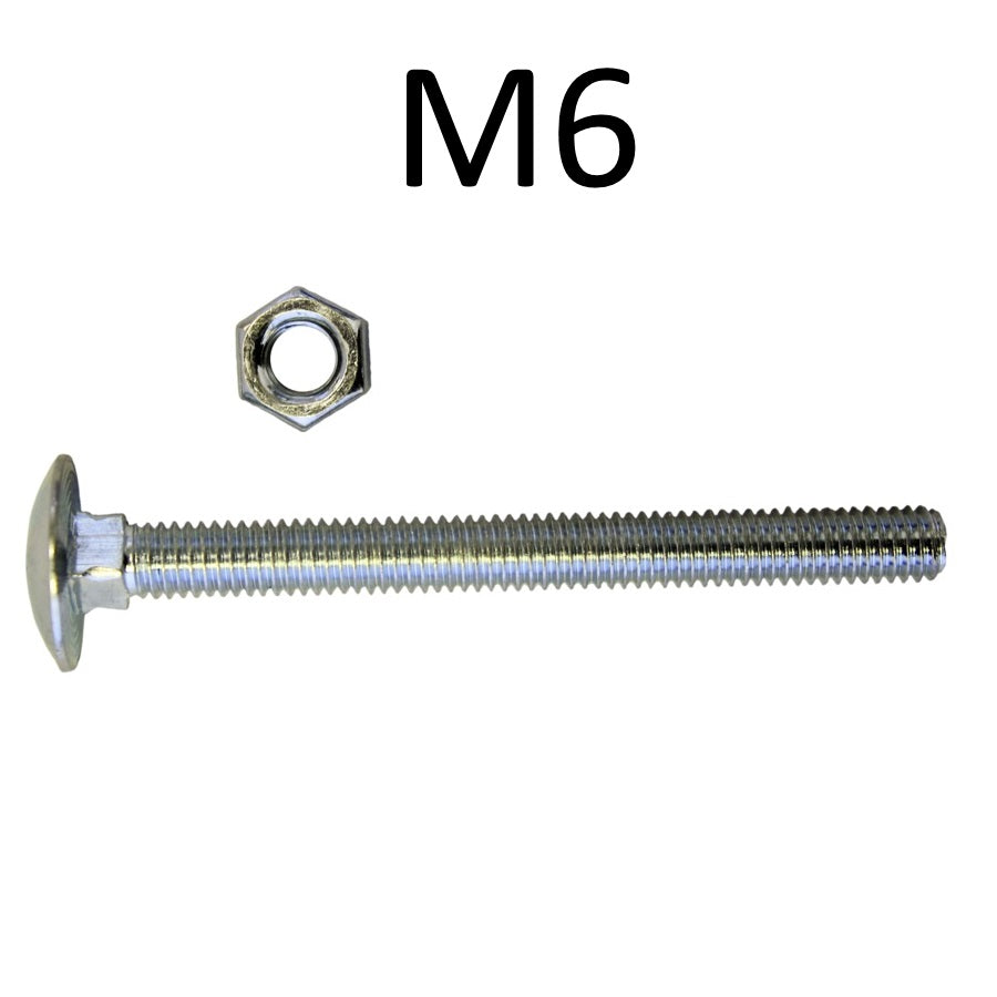 M6 Coach Bolts with Hex Nut BZP - Various Lengths - Premium M6 Bolts from Olympic Fixings - Just $0.11! Shop now at W Hurst & Son (IW) Ltd