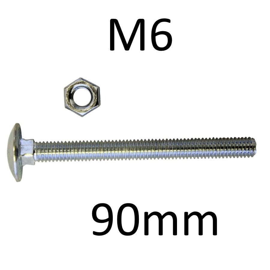 M6 Coach Bolts with Hex Nut BZP - Various Lengths - Premium M6 Bolts from Olympic Fixings - Just $0.11! Shop now at W Hurst & Son (IW) Ltd