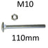 M10 Coach Bolts with Hex Nut BZP - Various Lengths - Premium M10 Bolts from Olympic Fixings - Just $0.40! Shop now at W Hurst & Son (IW) Ltd