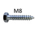 M8 Coach Screws with Hex Head ZP - Various Lengths - Premium M8 Coach Screw from Olympic Fixings - Just $0.13! Shop now at W Hurst & Son (IW) Ltd