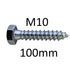 M10 Coach Screws with Hex Head ZP - Various Lengths - Premium M10 Coach Screw from Olympic Fixings - Just $0.32! Shop now at W Hurst & Son (IW) Ltd