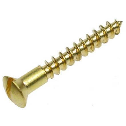 Brass Woodscrews - CSK Raised Slotted Head - Various Sizes - Premium Screws from Olympic Fixings - Just $0.17! Shop now at W Hurst & Son (IW) Ltd