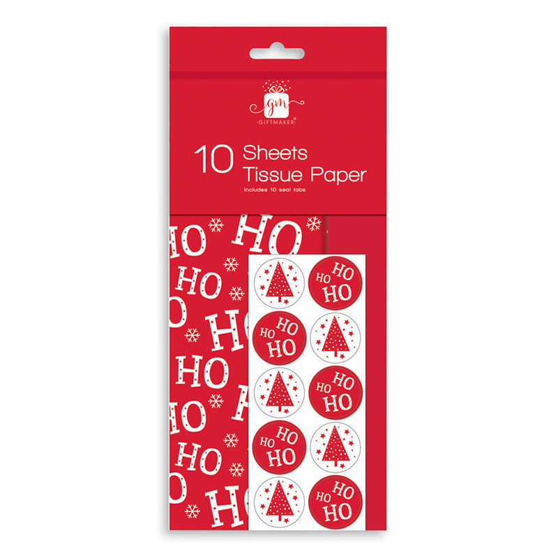 W J Nigh 9DH661 Christmas Ho Ho Ho/Red Tissue Paper - Premium Christmas Giftwrap from Giftmaker - Just $1.1! Shop now at W Hurst & Son (IW) Ltd