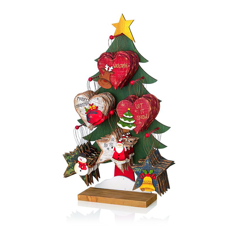Christmas TD176660 Wooden Hearts / Star Trims - Assorted - Premium E from W J Nighs - Just $3.0! Shop now at W Hurst & Son (IW) Ltd