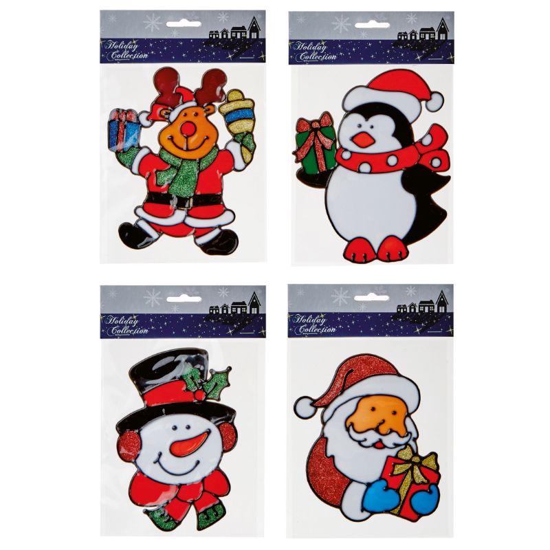 Premier Decorations AC176487 Christmas Window Clings Asst Designs - Premium Christmas Decorations from Premier Decorations - Just $2.26! Shop now at W Hurst & Son (IW) Ltd