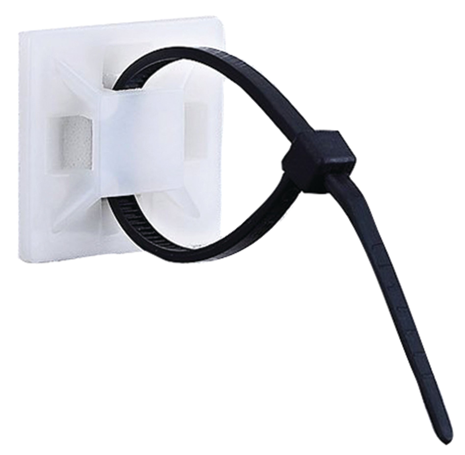 Blackspur CH116 Self Adhesive Cable Tie Mounts Pkt 40 - White - Premium Cable Ties from HAMBLE - Just $1.25! Shop now at W Hurst & Son (IW) Ltd