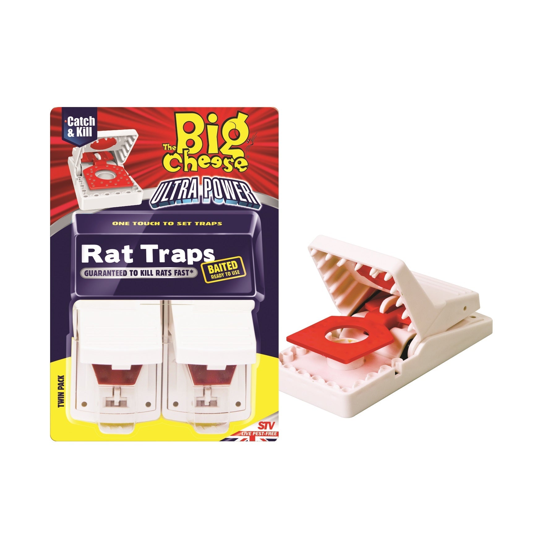 The Big Cheese STV149 Ultra Power Rat Traps Twin Pack - Premium Rodent from STV - Just $10.5! Shop now at W Hurst & Son (IW) Ltd
