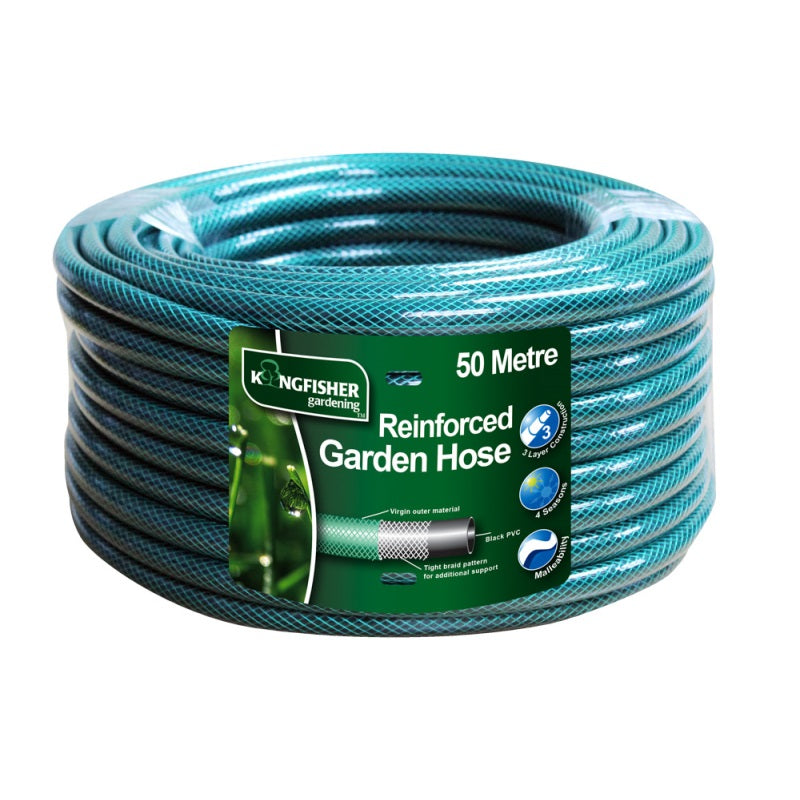 Kingfisher E450X Reinforced Garden Hose 50 Metre - Premium Garden Hoses / Reels from Kingfisher - Just $30.95! Shop now at W Hurst & Son (IW) Ltd