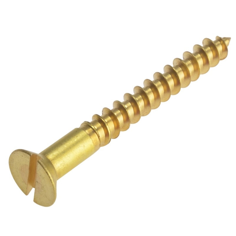 Brass Woodscrews - CSK Slotted Head - Various Sizes - Premium Screws from Olympic Fixings - Just $0.07! Shop now at W Hurst & Son (IW) Ltd