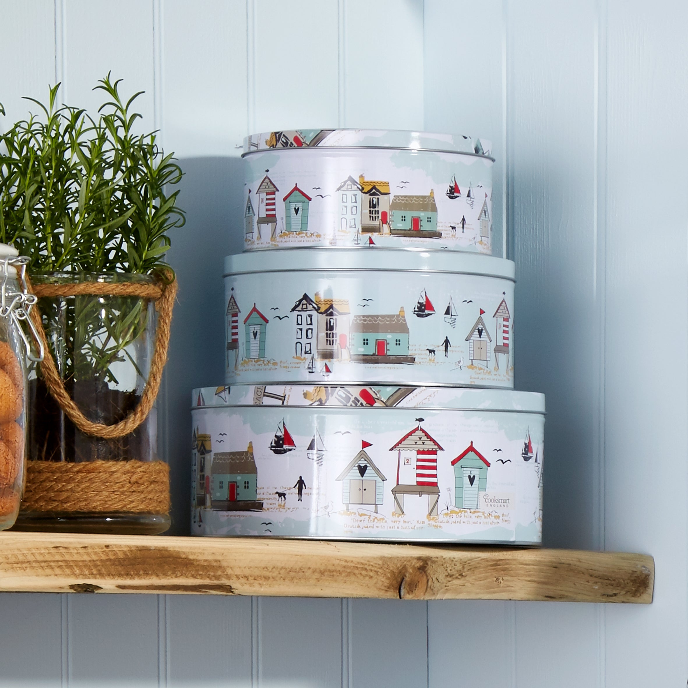 Cooksmart Beside The Seaside Cake Tins - Set of 3 - Premium Cake Storage from City Look Imports - Just $18.5! Shop now at W Hurst & Son (IW) Ltd