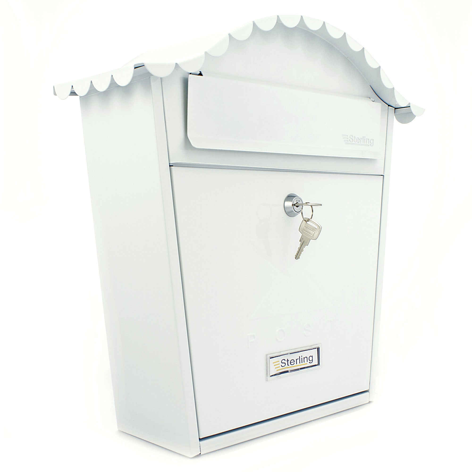 Sterling MB01 Classic Style Post Box - White - Premium Postboxes from Sterling Locks - Just $42.95! Shop now at W Hurst & Son (IW) Ltd