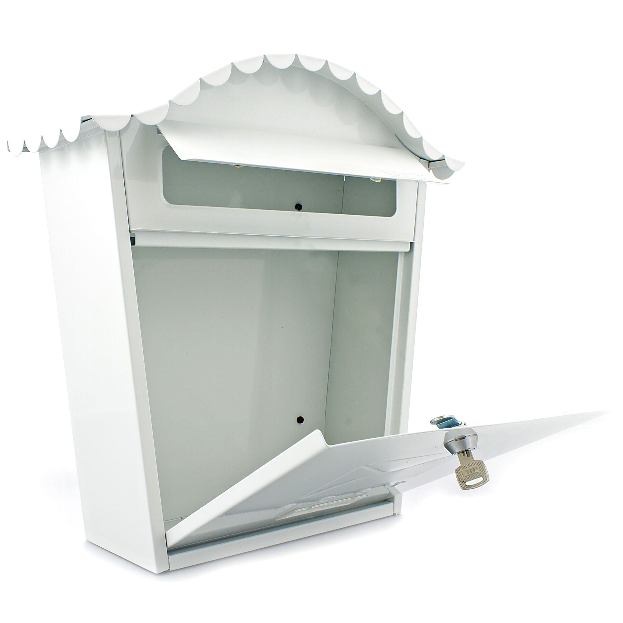 Sterling MB01 Classic Style Post Box - White Postboxes Sterling Locks Brand_Sterling Locks Burg-Wachter Collections_Postboxes Google Product Ironmongery Mailbox Postbox Postboxes Product Type_Postboxes Sterling Locks tools & ironmongery