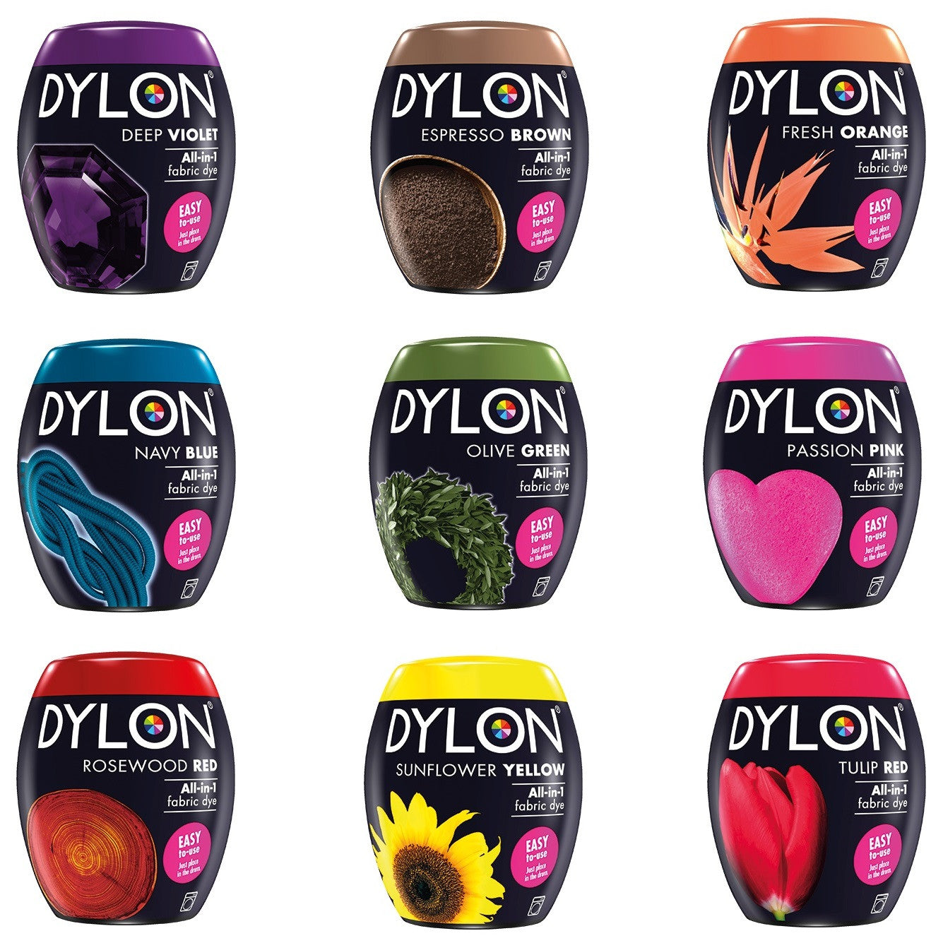 Dylon Machine Use Pod Dyes 350g - Various Colours