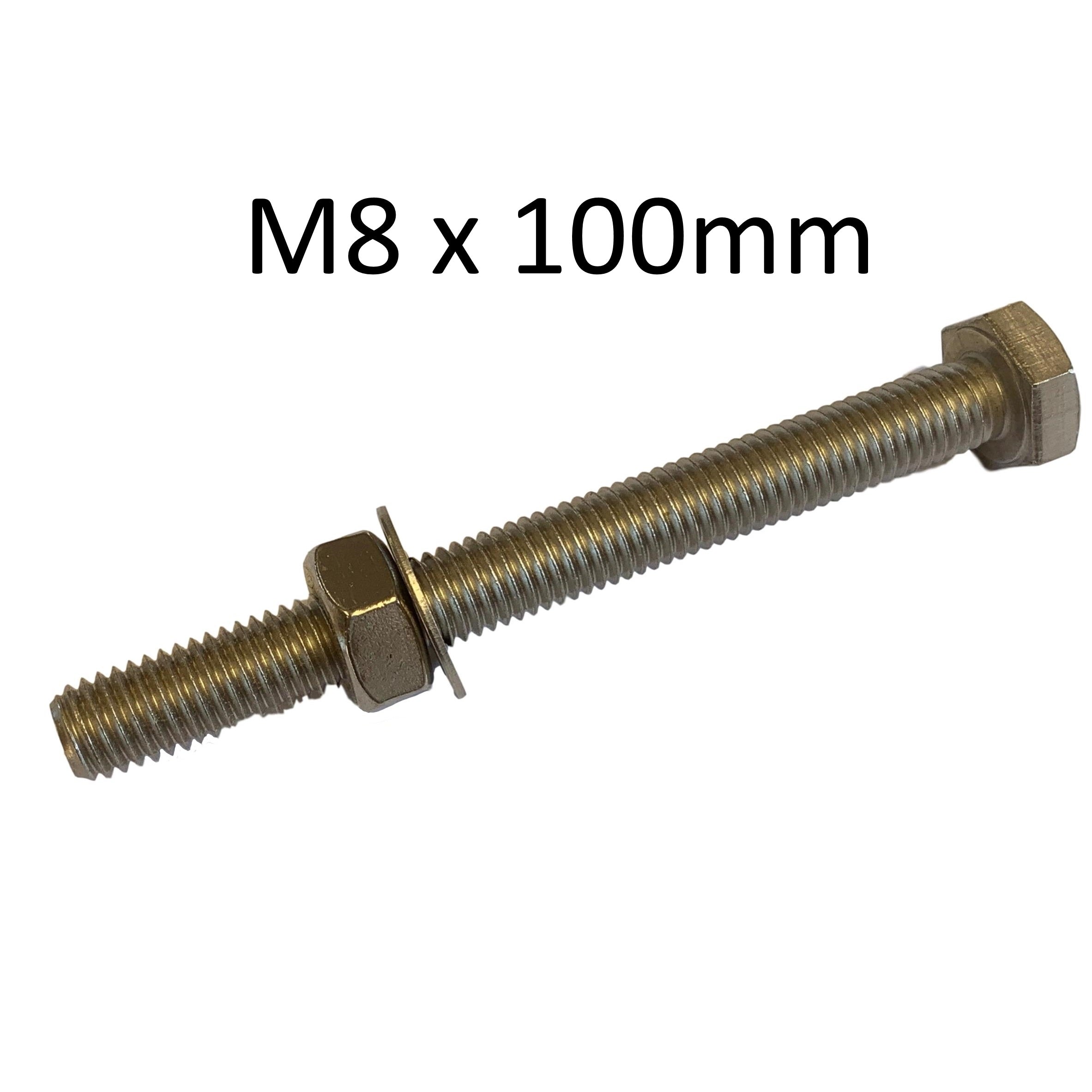 Holt Marine M8 x 100mm Hex Head Stainless Steel Bolts Metric - Premium Hex Stainless Steel from Holt Marine - Just $5.25! Shop now at W Hurst & Son (IW) Ltd