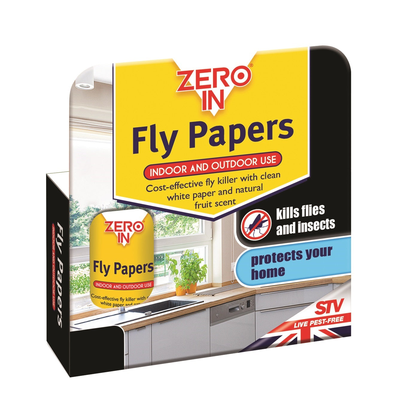 Zero In Fly Papers - Various Pack Sizes - Premium Insect from STV - Just $2.65! Shop now at W Hurst & Son (IW) Ltd