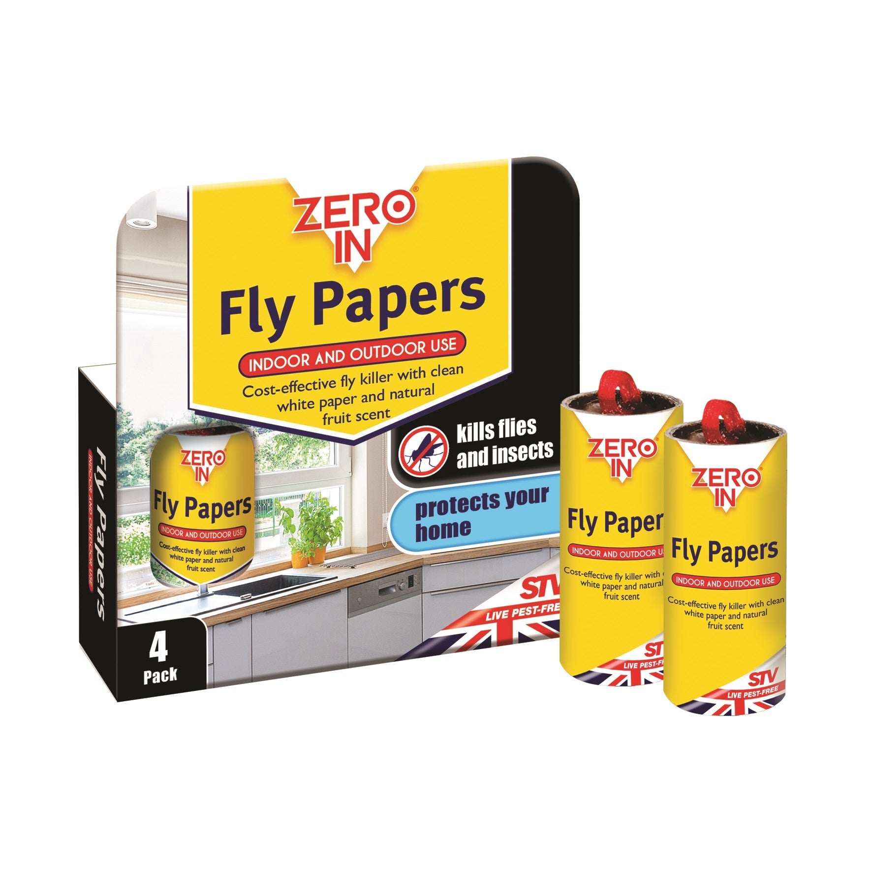 Zero In Fly Papers - Various Pack Sizes Insect STV Brand_STV Brand_Zero In Google Product Insect Control Pest Control Product Type_Insect STV Zeroin